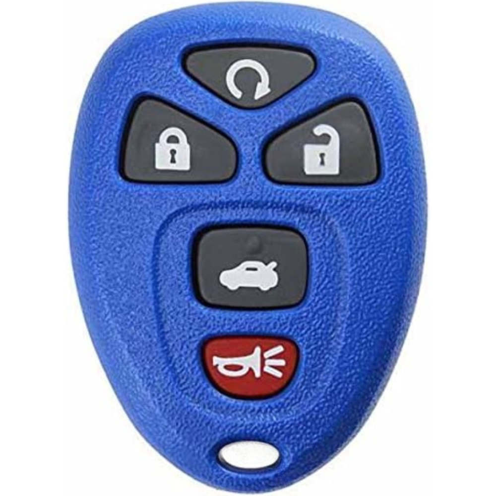 2006, 2007, 2008, 2009, 2010, 2011 Buick Lucerne Key Fob Replacement 5-Button Keyless Entry Remote PN: 22952176 - Blue