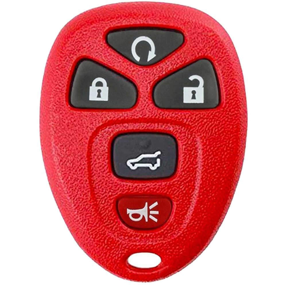 2007-2014 Cadillac Escalade Key Fob Replacement 5-Button Keyless Entry Remote PN: 22951509 - Red