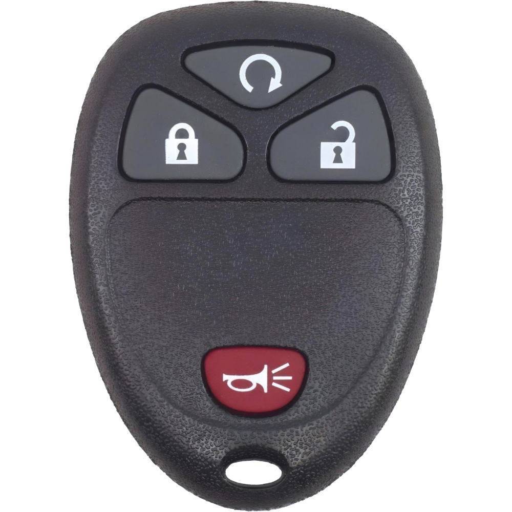 Chevrolet Avalanche, Captiva Sport, Equinox, Express, Silverado, Suburban, Tahoe, Traverse Key Fob Replacement w/ Remote Start PN: 20868672 - Black